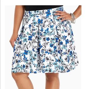 Torrid Floral Scuba Skater Skirt NWT